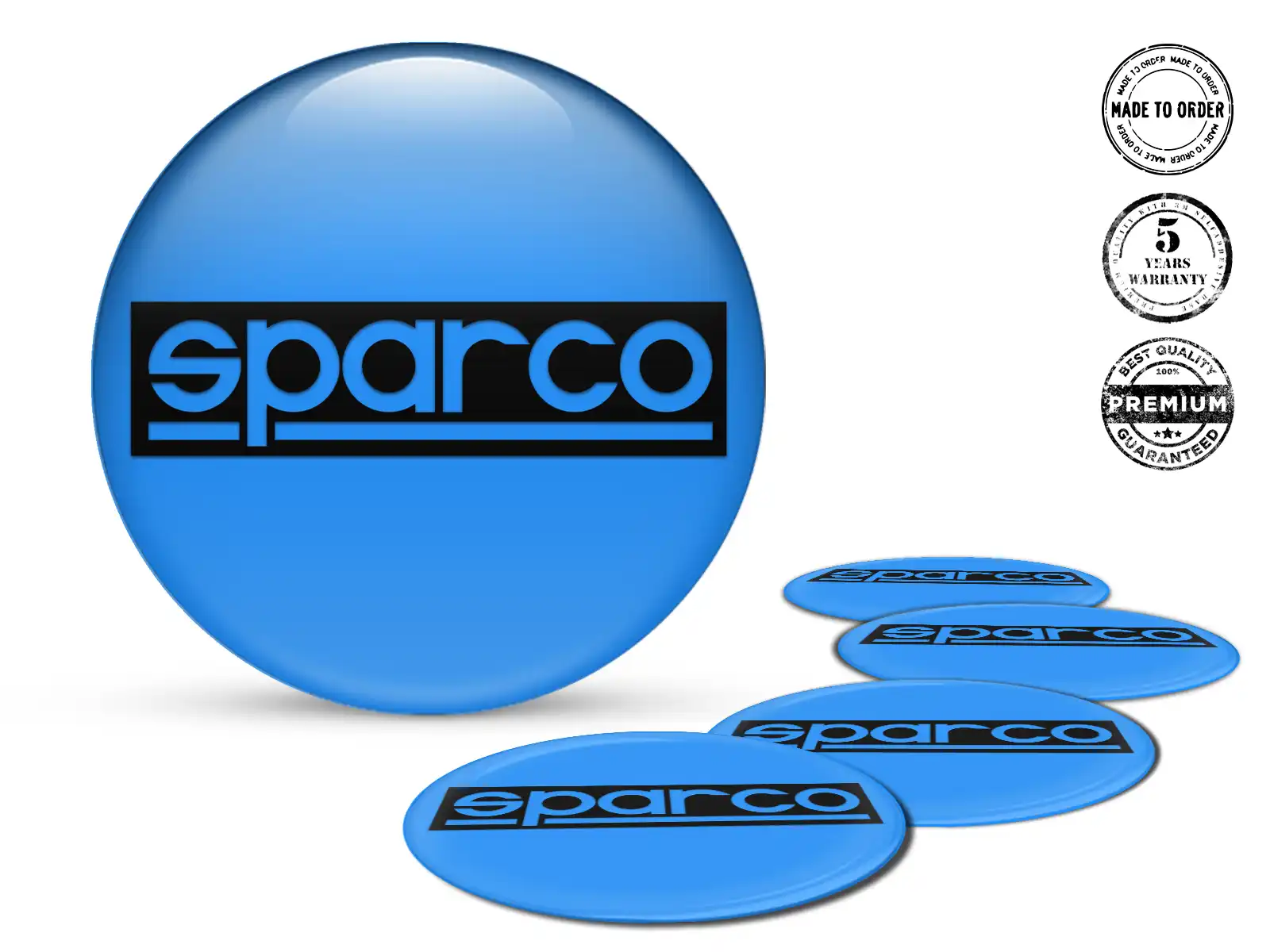 Sparco Individuelle Dome-Sticker Felgenplaketten-Stil